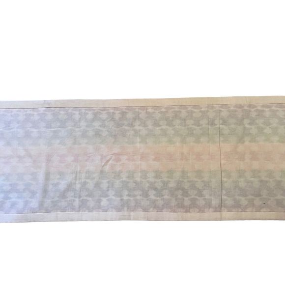 Crate & Barrel Solstice Table Runner Spring Easter Rainbow Embroidered 90x14 - Picture 8 of 15